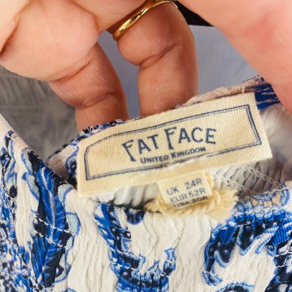 Fat Face Anna Palace Floral Peasant Midi Dress Cottage Boho Vacation Size 20 NWT - Picture 9 of 10